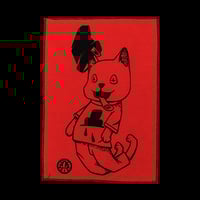 Chat Perché Red - Patch XXL - 22x32 cm by Leremythe