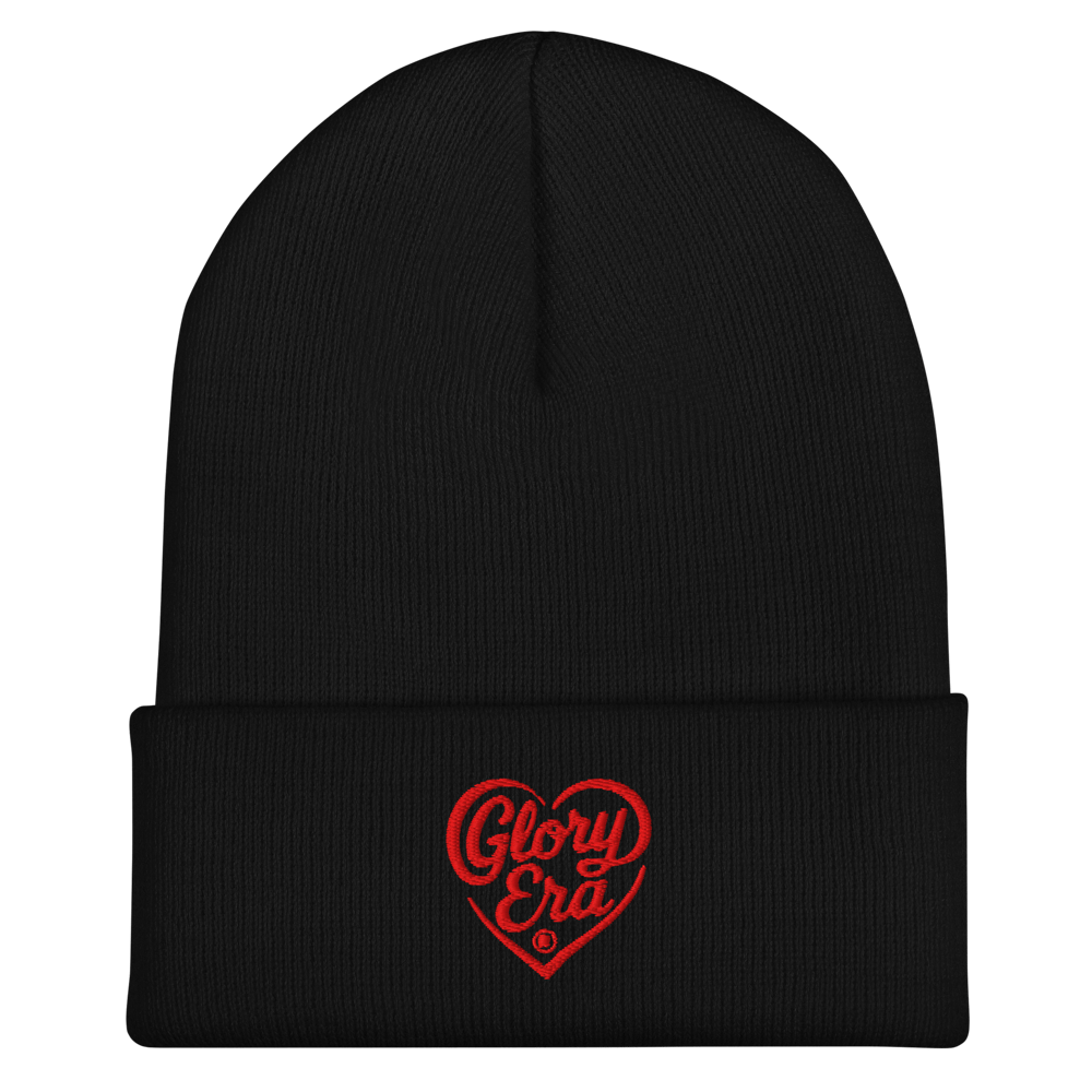 Image of GLORYERA® Heartmark BEANIE (BLACK/RED)
