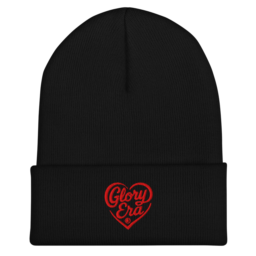 Image of GLORYERA® Heartmark BEANIE (BLACK/RED)