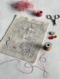 Image 1 of Interior with Lamp Embroidery Template