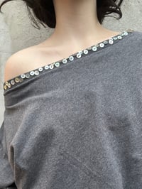 Image 9 of Women’s Off-Shoulder Tshirt – Loose Fit – Cotton Jersey Fiona 