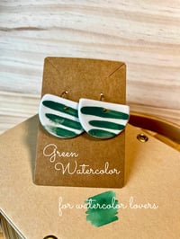 Image of Brincos Green Watercolor