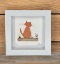 Seabrick cat & seapottery bird