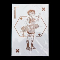 Image 1 of 13 12 Skate - Sérigraphie sur Papier -  A3 42x29,7cm by Sacré Poulpe