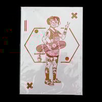 Image 2 of 13 12 Skate - Sérigraphie sur Papier -  A3 42x29,7cm by Sacré Poulpe