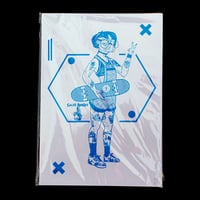 Image 4 of 13 12 Skate - Sérigraphie sur Papier -  A3 42x29,7cm by Sacré Poulpe