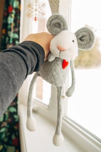 Image 2 of Mona - Sculpted Sock Mouse, Polyfilled and Weighted