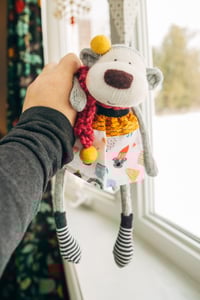 Image 1 of Roberta - Sculpted Sock Monkey, Polyfilled and Weighted