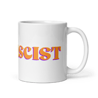 Image 3 of ANTIFASCIST Mug in White