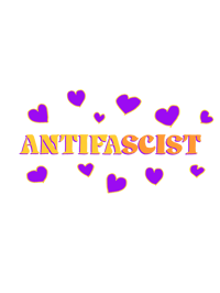 Image 3 of ANTIFASCIST Hearts Mug in White