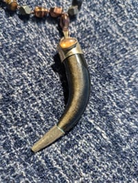 Image 4 of Rainbow Obsidian & Fire Opal 100+1 Bead Skull Mala