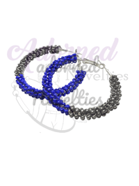 Image 3 of ANA826219 - Medium Bead-Wrapped Hoop Earrings