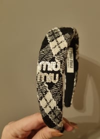 Image 2 of Black & white Miu Miu hairband 