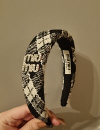 Image 3 of Black & white Miu Miu hairband 