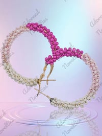 Image 14 of ANA826219 - Medium Bead-Wrapped Hoop Earrings