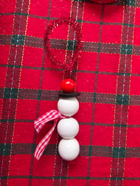 Image 2 of Wooden snowgirl ornament 