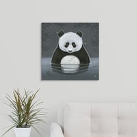Image 2 of 'Panda Bear - Full Moon' LE Canvas Wrap