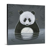 Image 1 of 'Panda Bear - Full Moon' LE Canvas Wrap