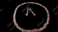 Image 1 of ANA826223 Strawberry Quartz Necklace and Earring set 