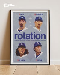 LA Dodgers Rotation Poster Print