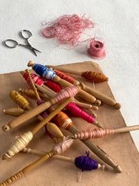Odd Embroidery Thread on Lace Bobbins 