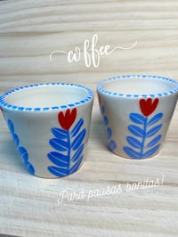 Image of Copo Peq. de Café  - Tulipa Blue&Red