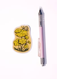 Image 1 of nasturtium snail sticker