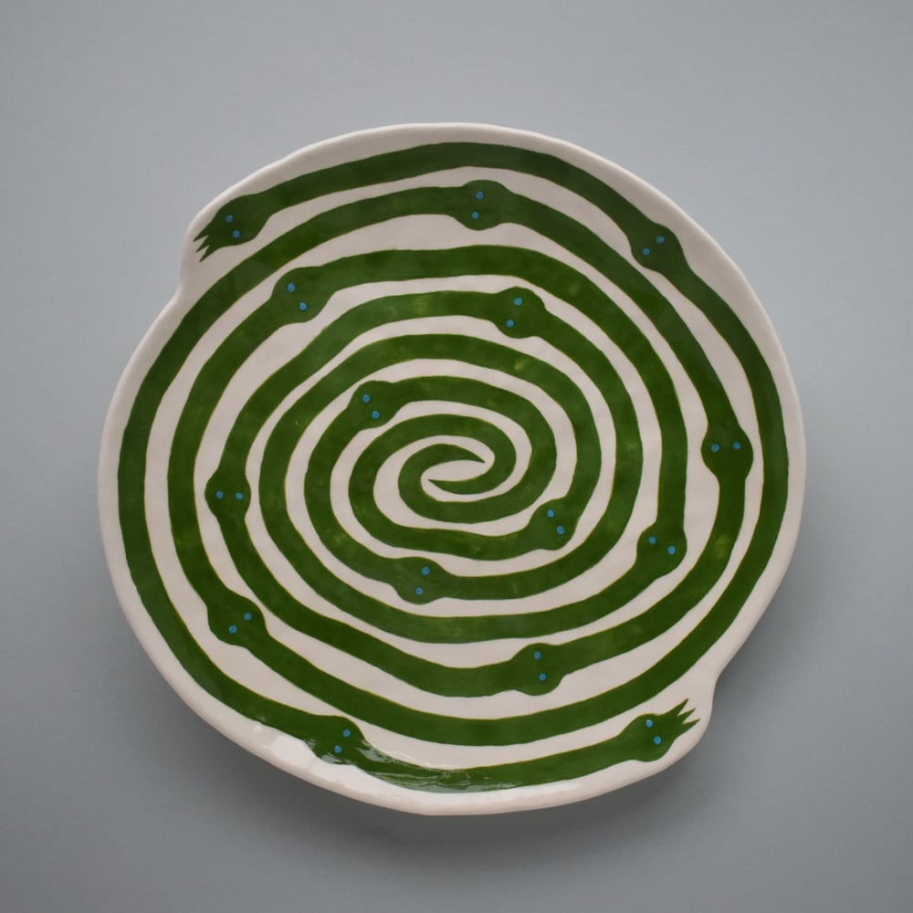 Image of Red Abstract VinePlate