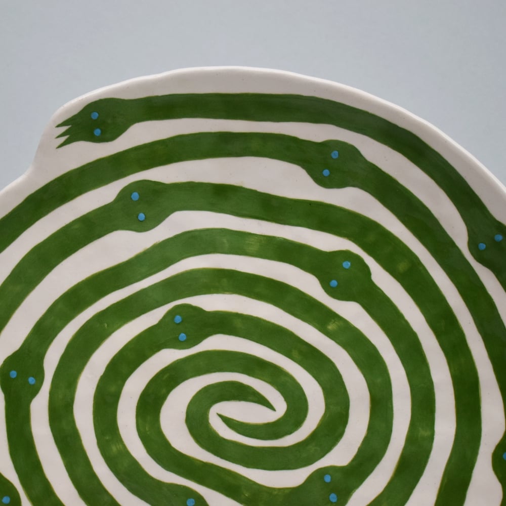 Image of Red Abstract VinePlate