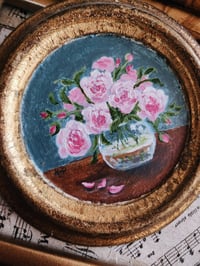 Image 2 of Bowl of Roses -Original Acrylic Painting 
