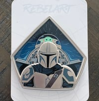 *Foster Kids Charity Pin* "Cockpit" Mando Grogu LE Large hard enamel pin