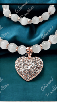 Image 2 of ANA826229 - White Cat Eye Jewelry Set