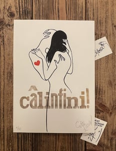 Image of Gold letterpress & woodblock art print