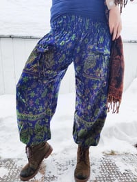 Image 3 of Blue & Green Paisley Pocket Pants