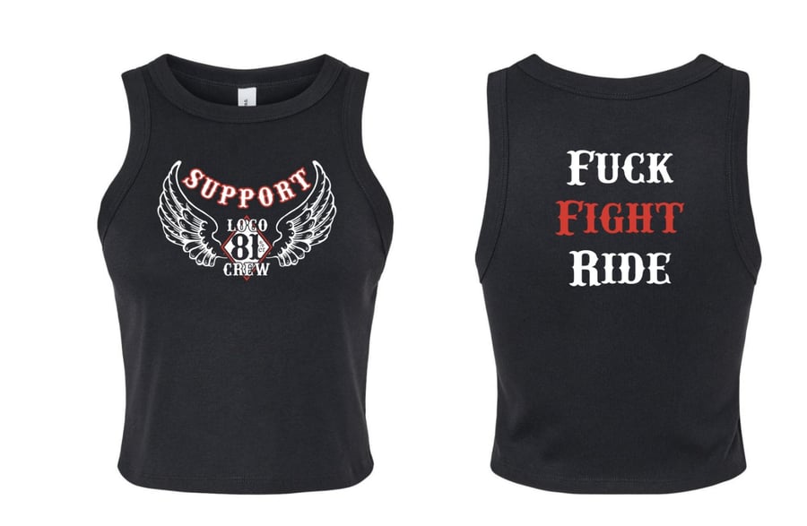 Image of Fuck Fight Ride Crop Tank