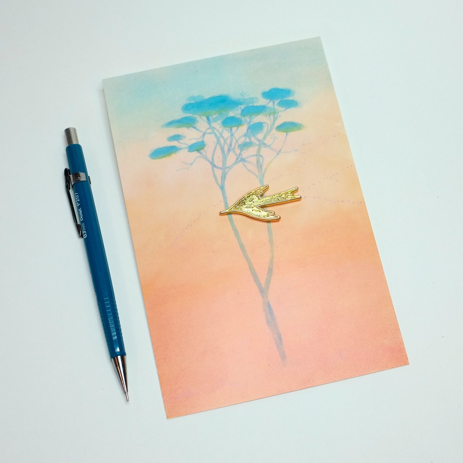 Image of CARD WITH PIN — Trees