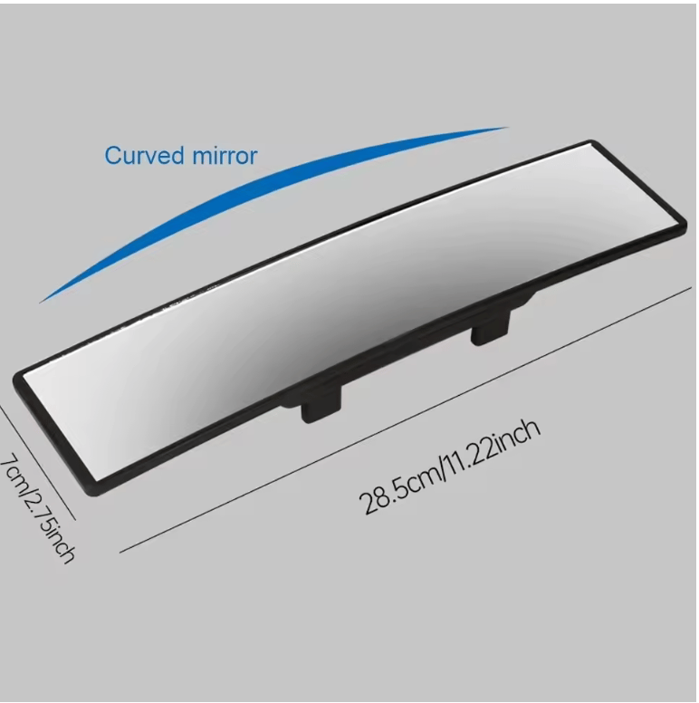 Image of Interior Rear View Mirror Wide Angle Convex Rearview Mirror Anti Glare Large Vision Panoramic