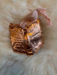 Read Banned Books brass ornament-B