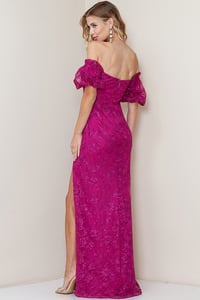 Image 2 of Beaded Off Shoulders Long Slit Dress