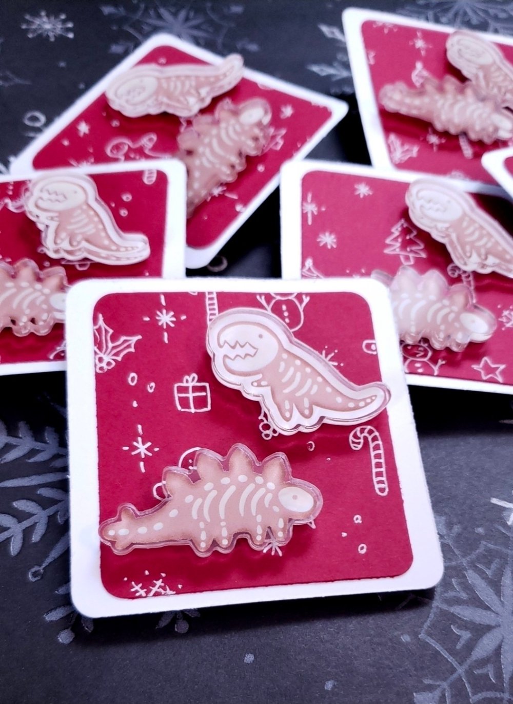 Image of Gingerdead Dino Pins Samples