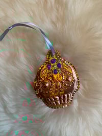 Sugar Skull copper ornament- E