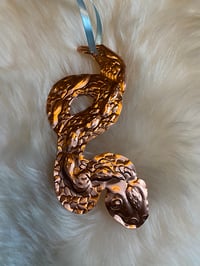 Snakes Alive! Tooled copper ornament