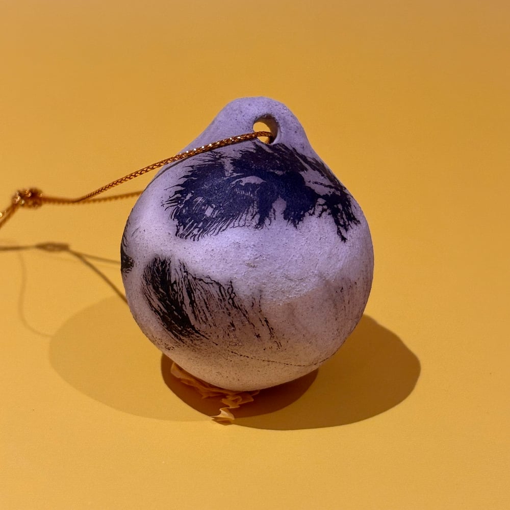 Image of Small Raku feather Bauble