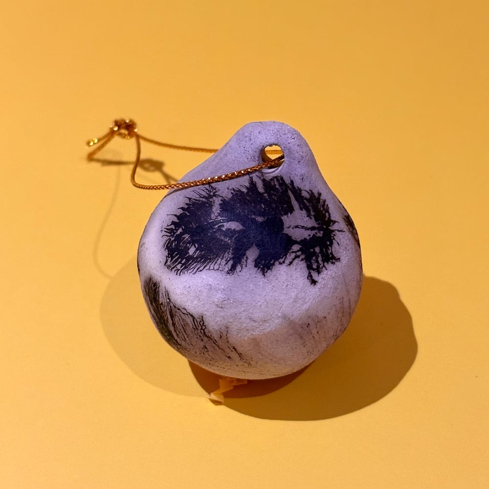 Image of Small Raku feather Bauble