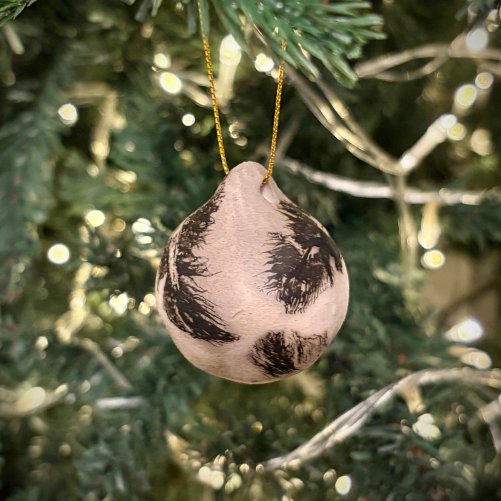 Image of Small Raku feather Bauble