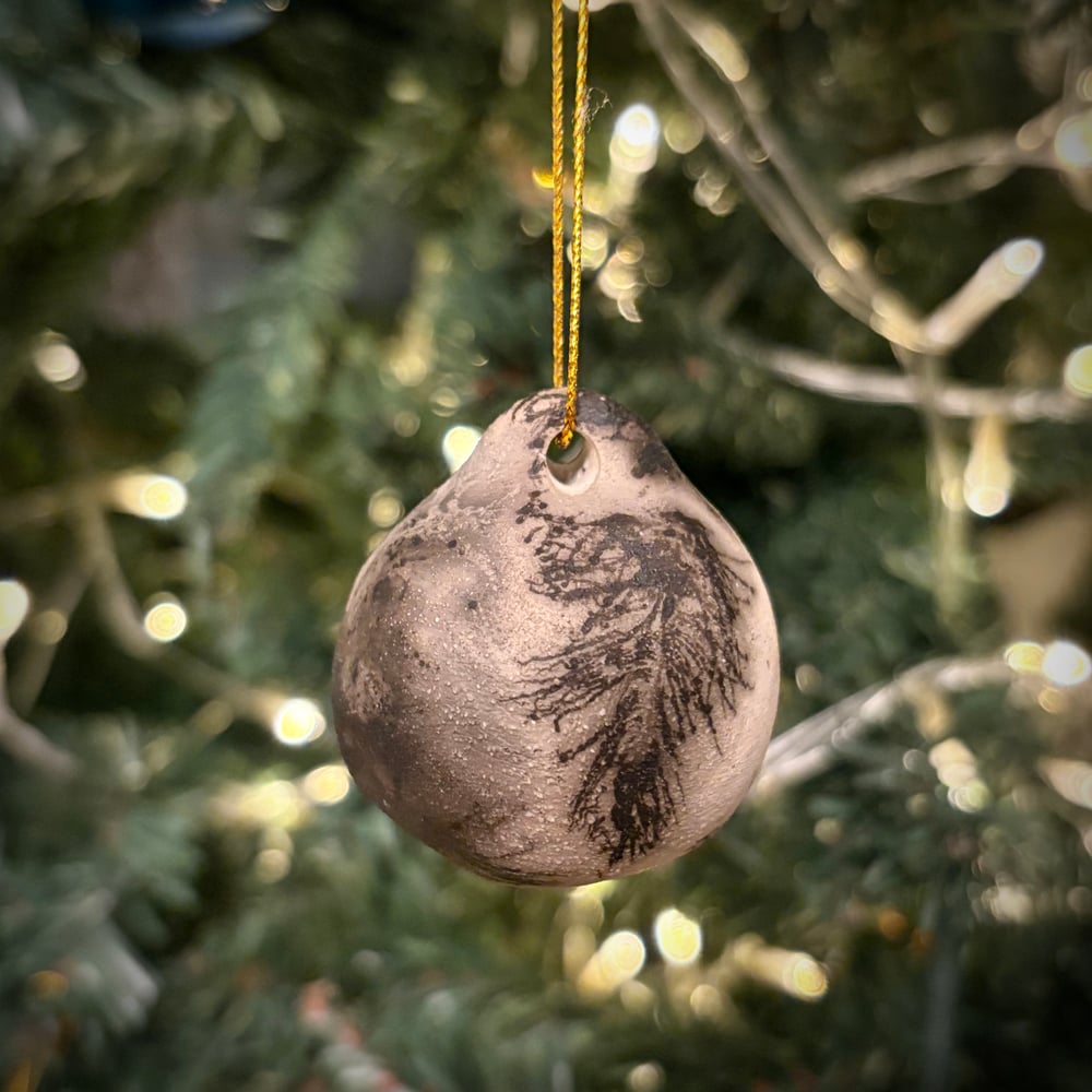 Image of Feather Raku small bauble