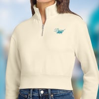 Image 1 of Duval Script - Ladies crop half-zip