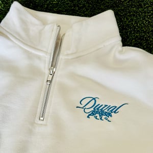 Image of Duval Script - Ladies crop half-zip