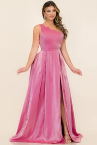 Hot Pink One Shoulder Dress