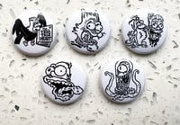 Mini Simpsons Treehouse of Horror buttons